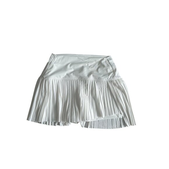 LUCKY IN LOVE X Bethanie Mattek Sands Court Worn White Ruffle Tennis Skort Sz M - Picture 2 of 8